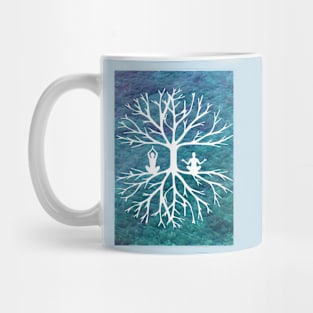 Grounded Trees and Humans Yoga Ocean Graphic Mug